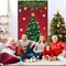 Christmas Front Door Cover Xmas Tree Door Cover Banner Merry Christmas Door,70.9 x 35.4 Inch(Multicolor)